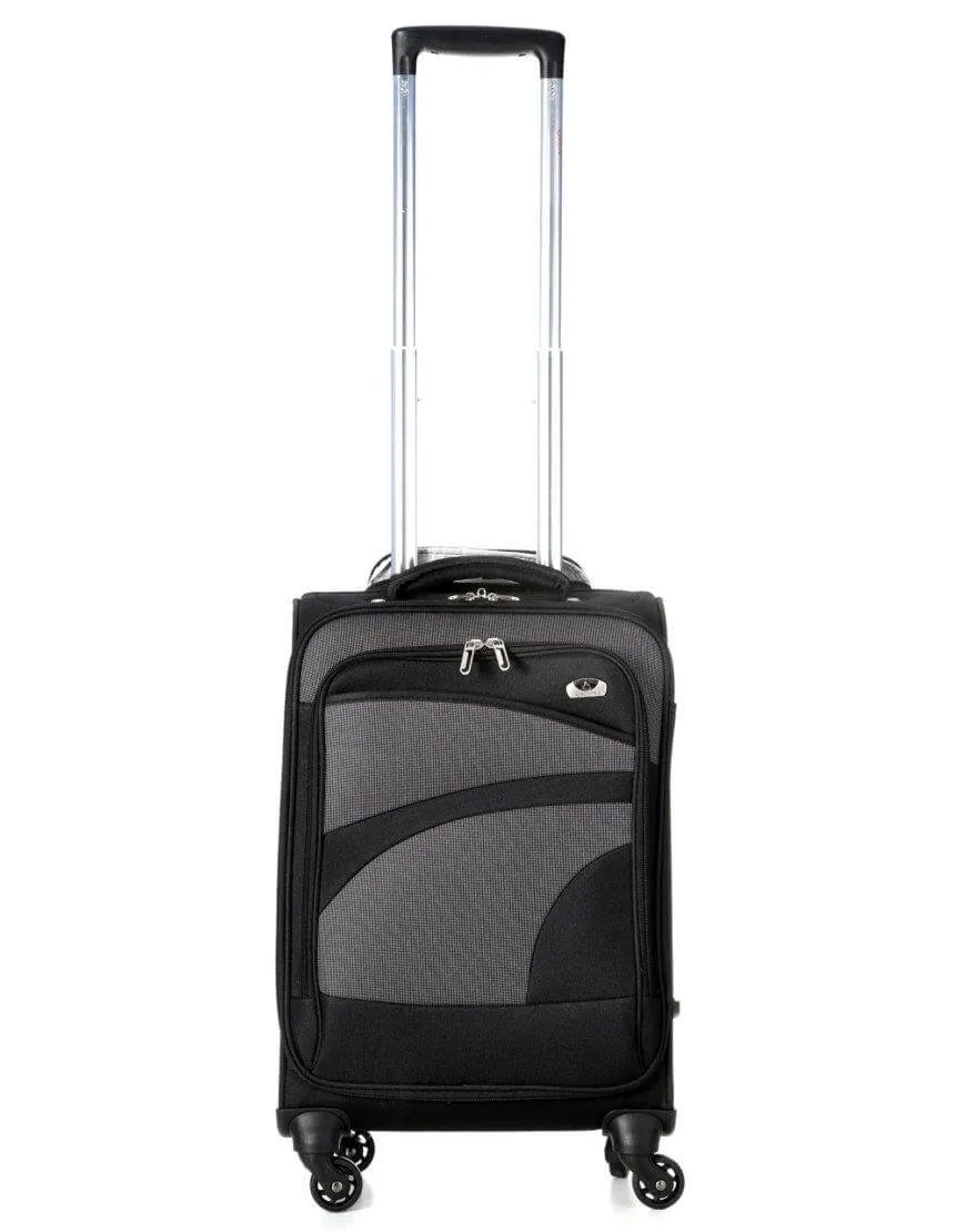 Aerolite Lightweight Soft Shell Complete Luggage Set (Cabin   Medium   Large Hold Luggage Suitcase) | 4 Wheels
