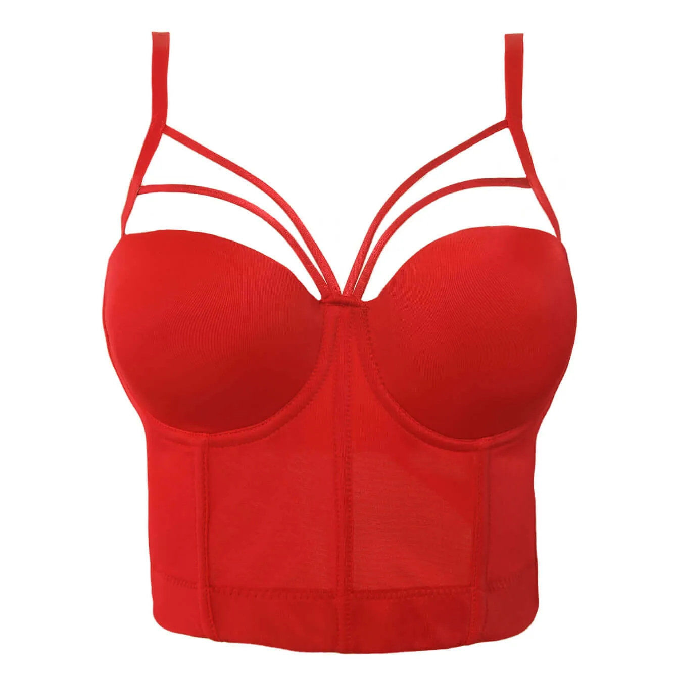 Basic Smooth Cut Cross Bralet Women's Bustier Crop Top