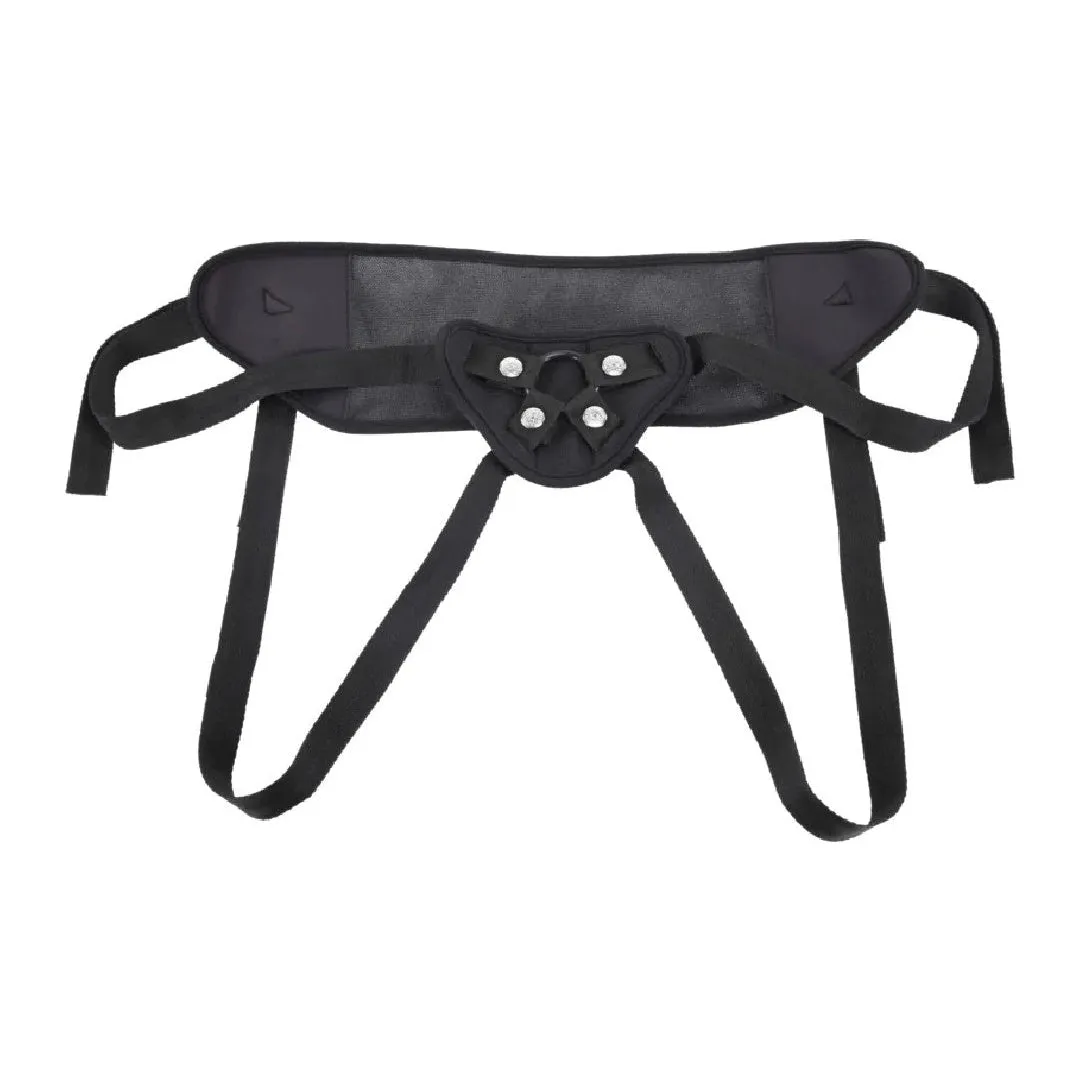 Breathable High Waisted Adjustable Black Strap On Harness