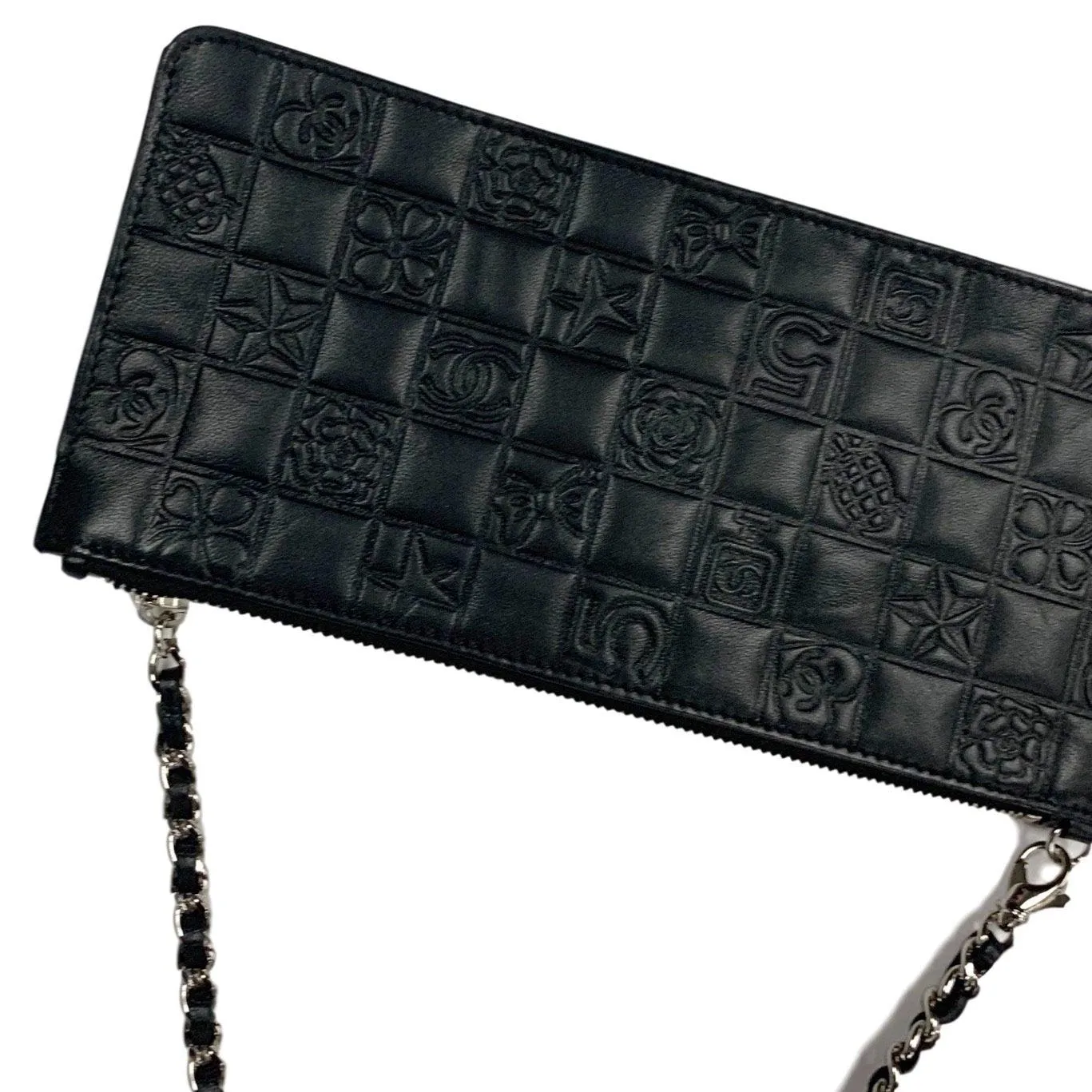 Chanel Black Charm Square Quilt Mini Shoulder Bag