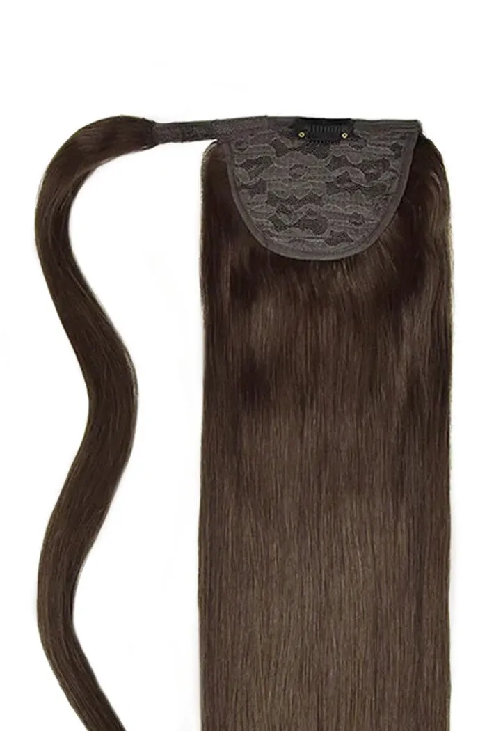 Dark Brown (#3) Straight Up Wrap Around Ponytail