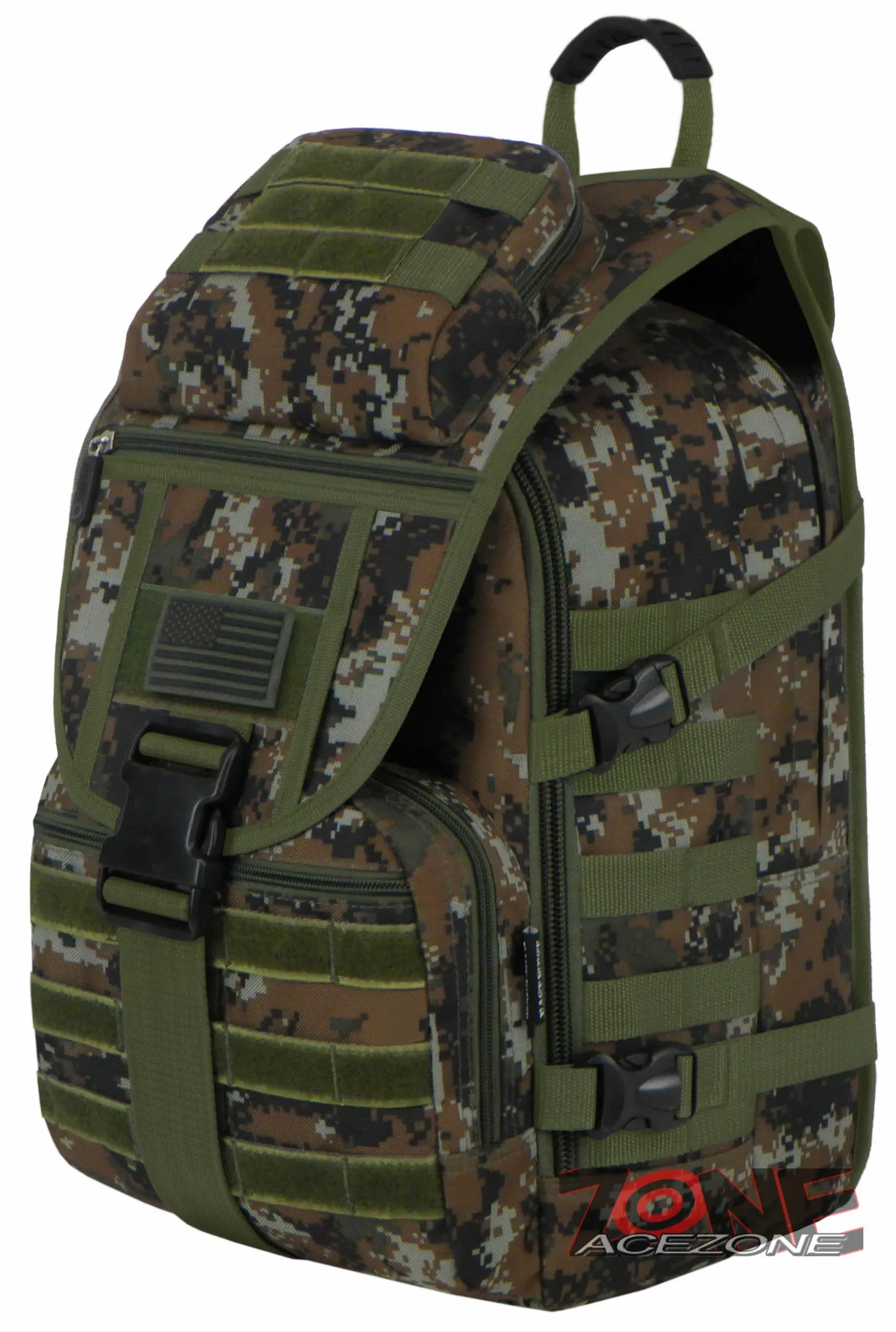 East West USA Tactical Molle Military Assault Hunting Backpack RTC504 GREEN ACU