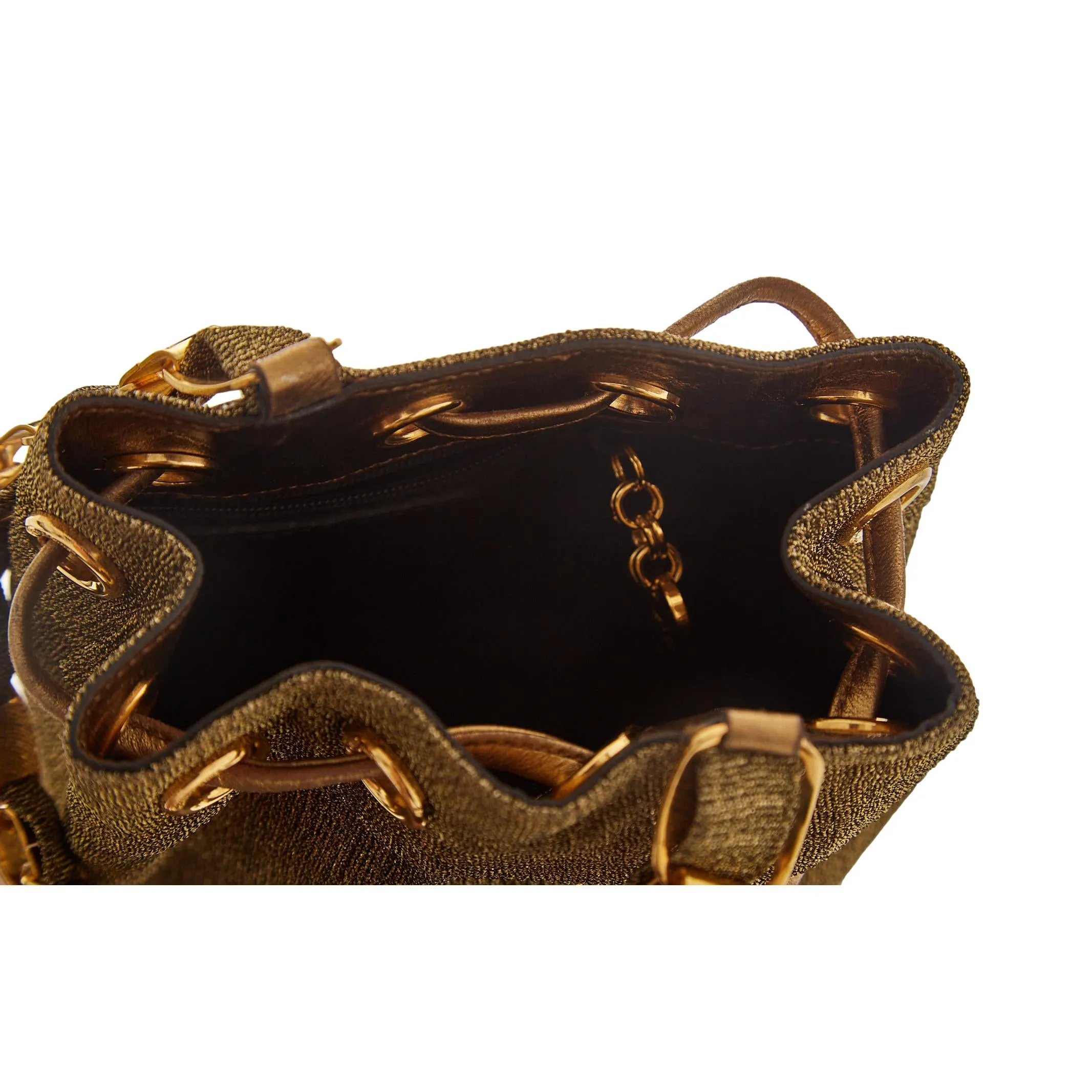 Ferragamo Gold Mini Bucket Bag