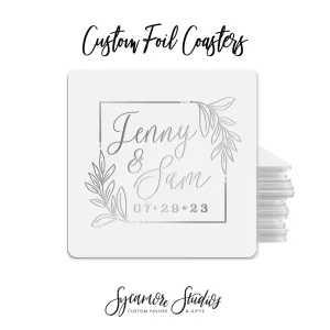 Foiled Wedding Coaster #44