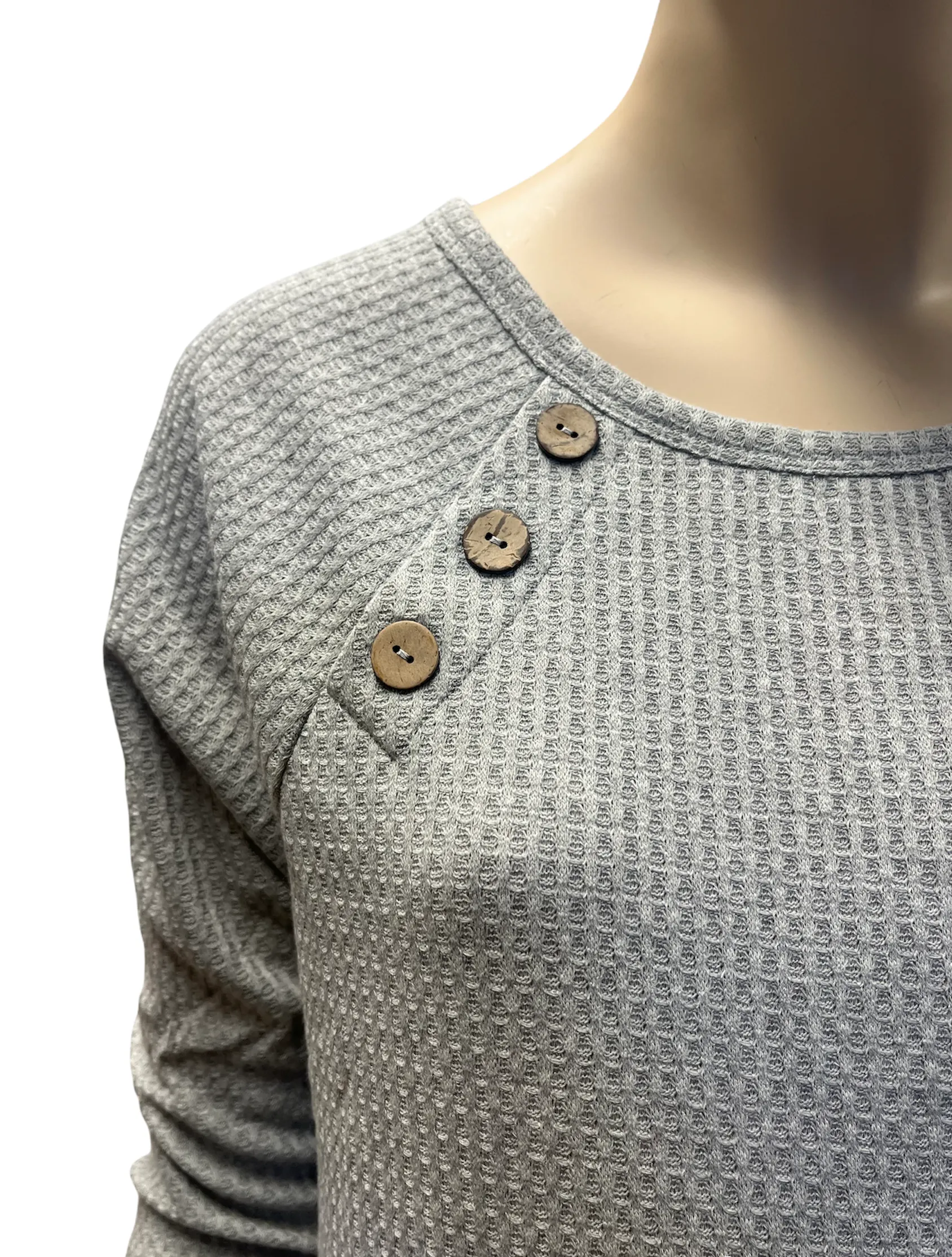 Gwyneth Button Accent Top