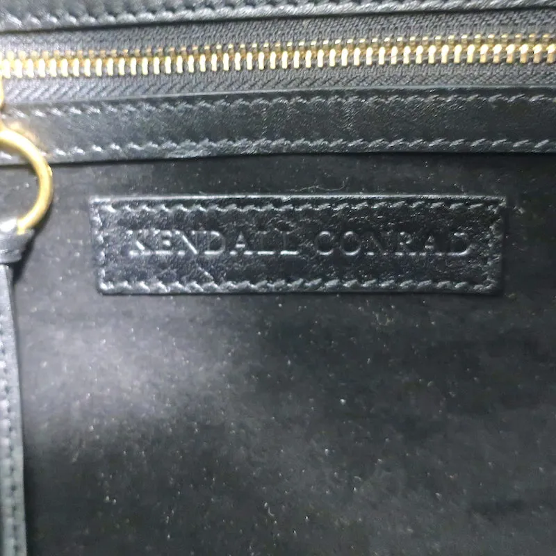 Kendall Conrad Crocodile Duffel Bag Black Extra Large Shoulder Bag