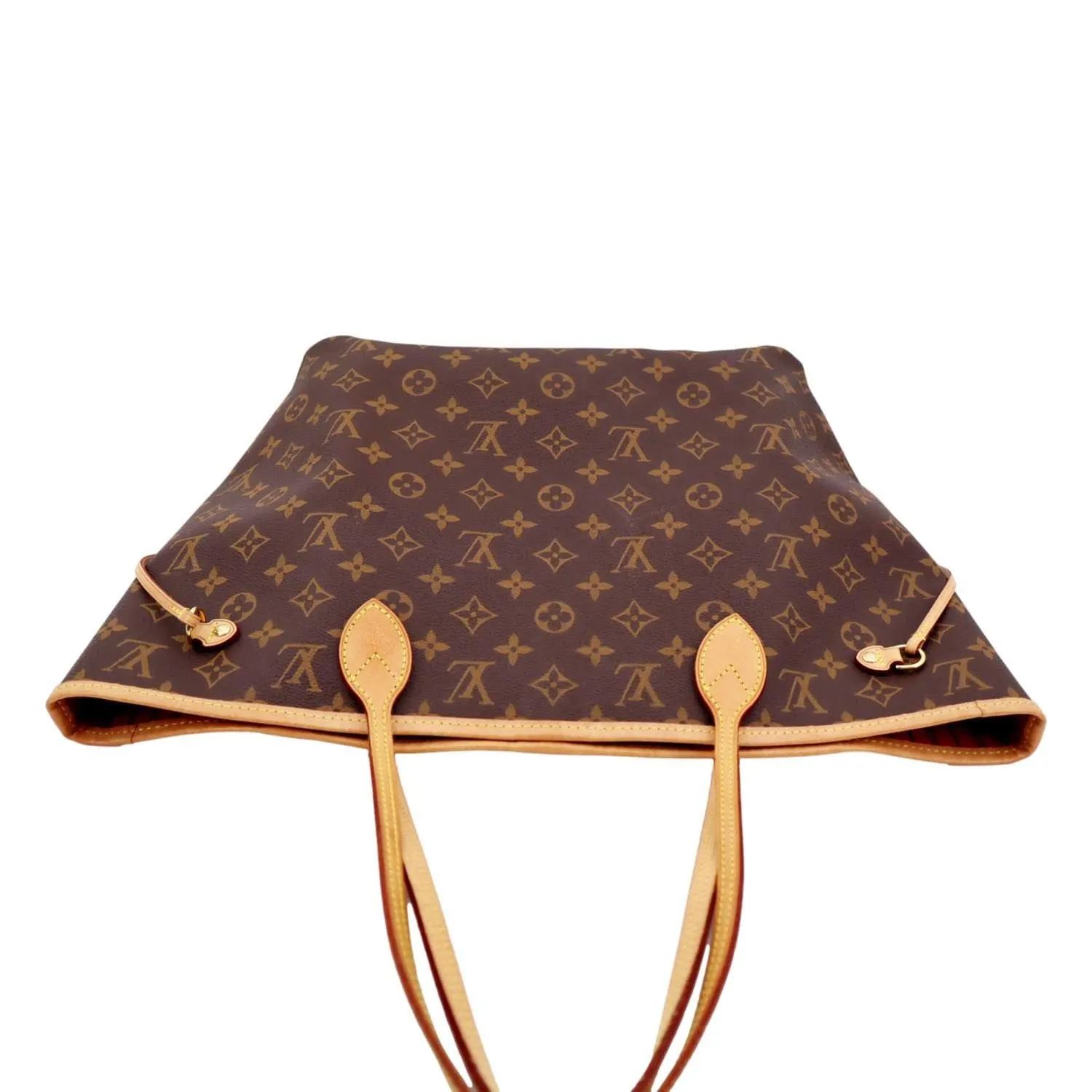 LOUIS VUITTON Neverfull MM Monogram Canvas Tote Bag Brown