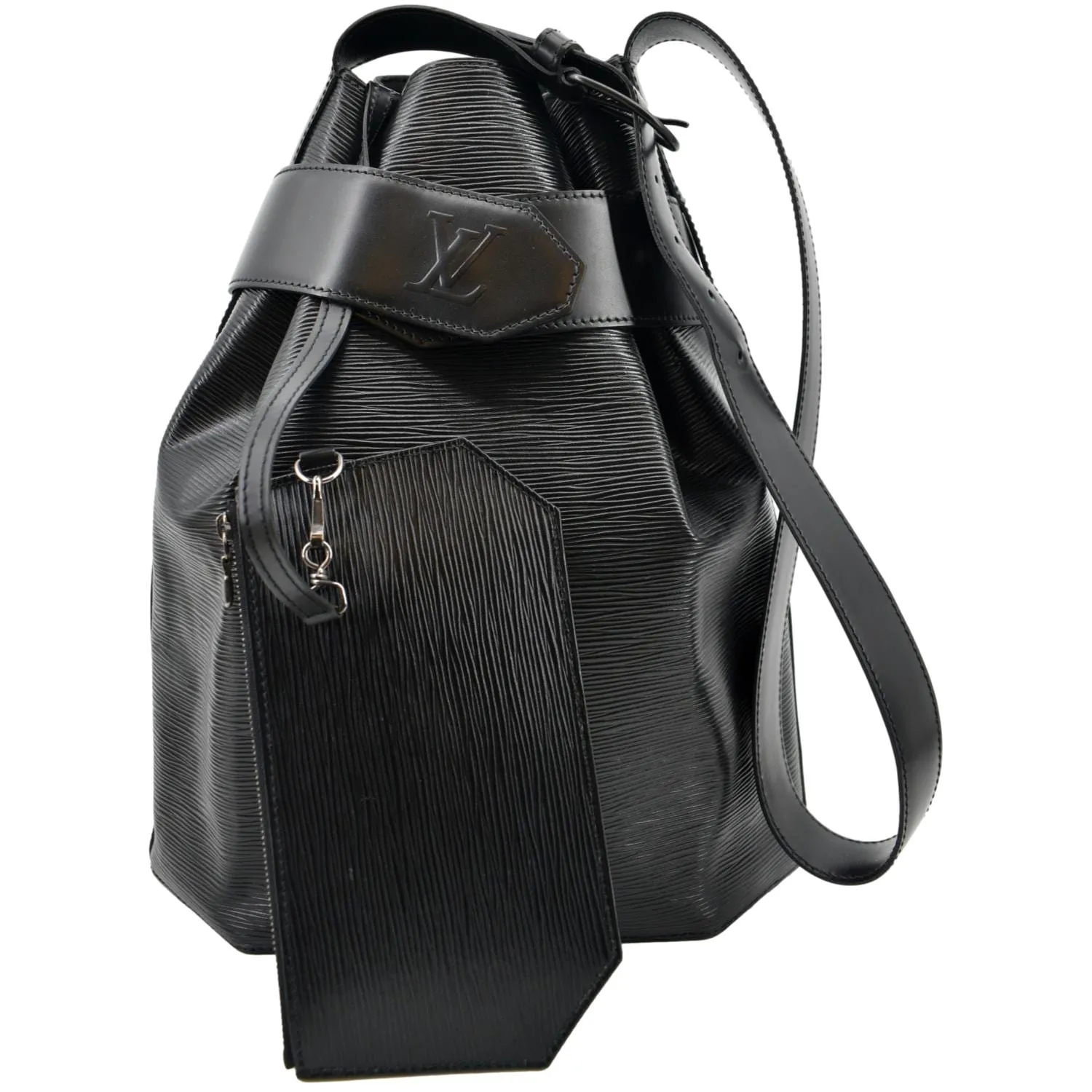 LOUIS VUITTON Sac D'Epaule PM Epi Leather Bucket Bag Black