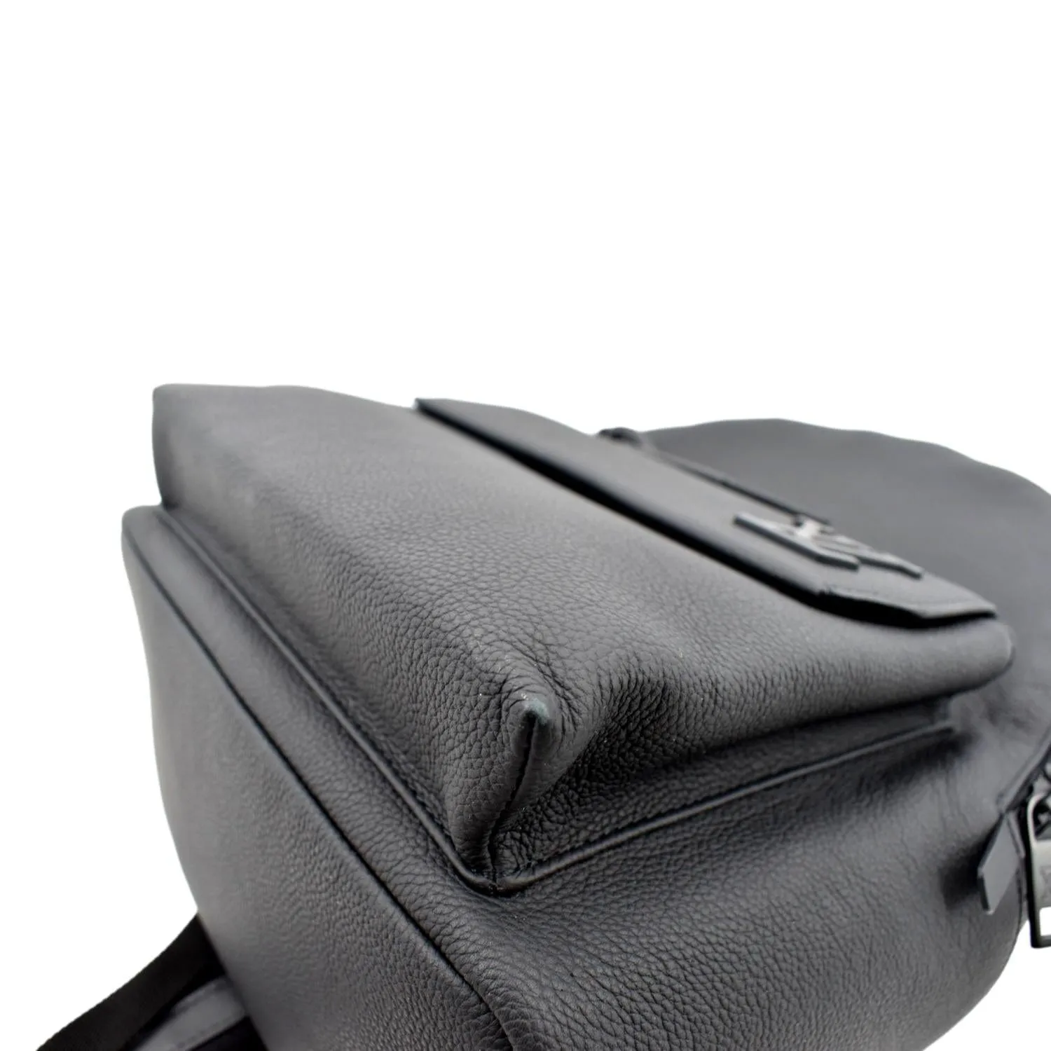 LOUIS VUITTON Takeoff Aerogram Grained Calf Leather Backpack Black