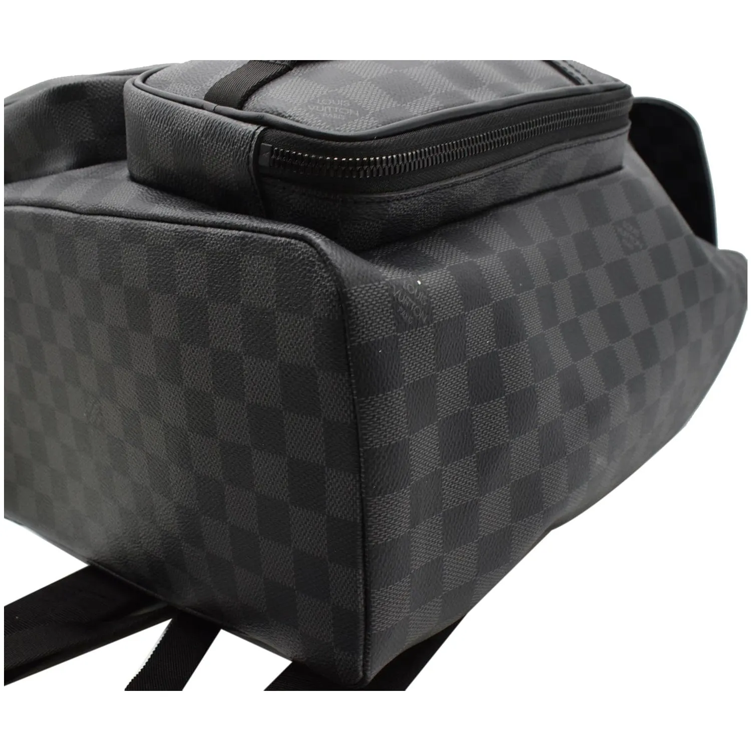 LOUIS VUITTON Utility Damier Graphite Backpack Bag Black