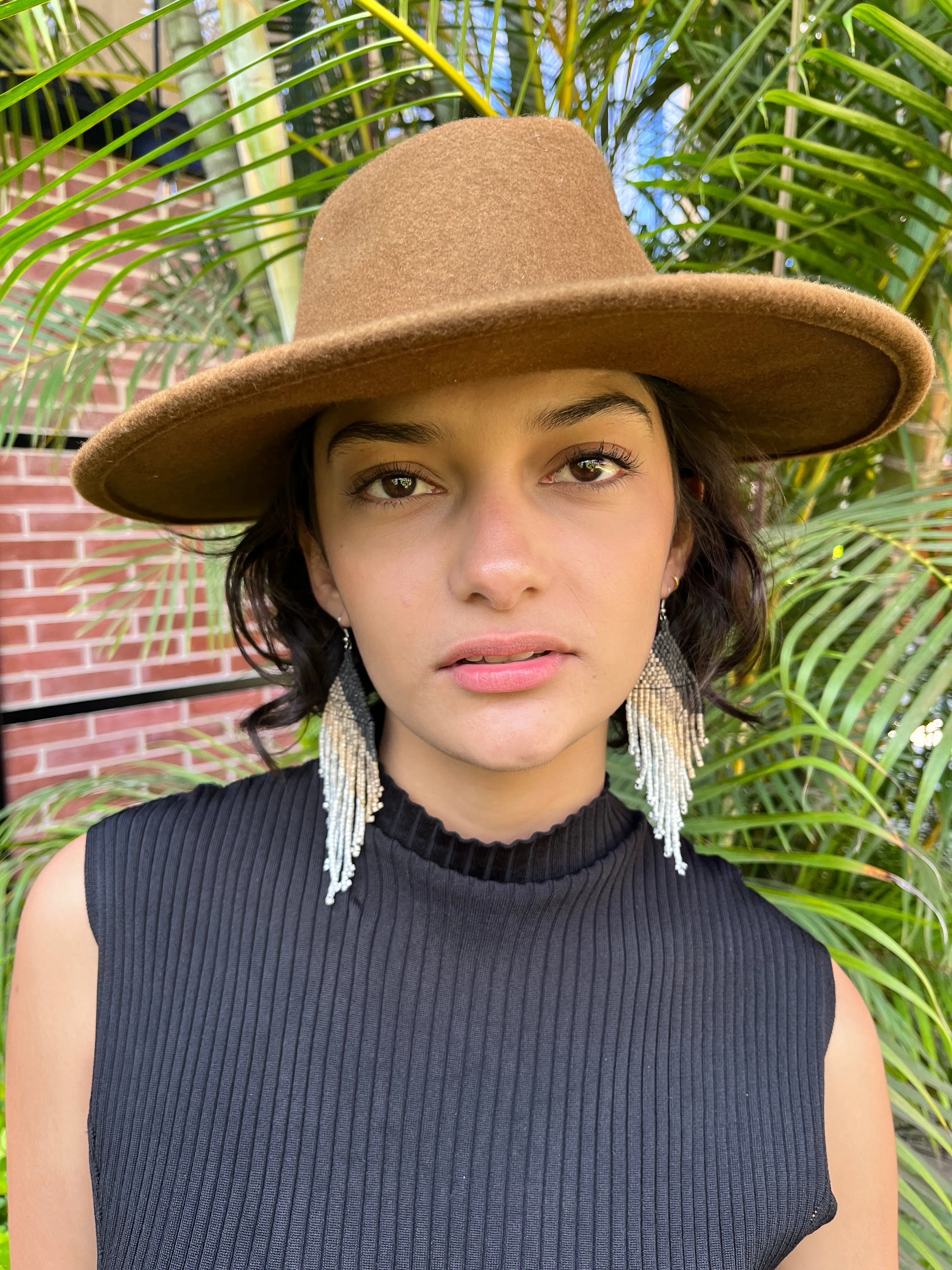 Natural Stone Earrings in Symmetrical Design