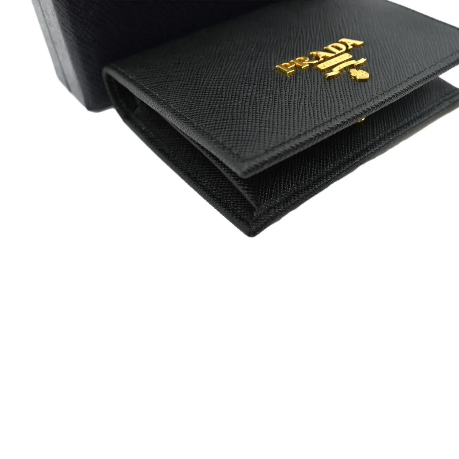 PRADA Small Saffiano Leather Wallet Black