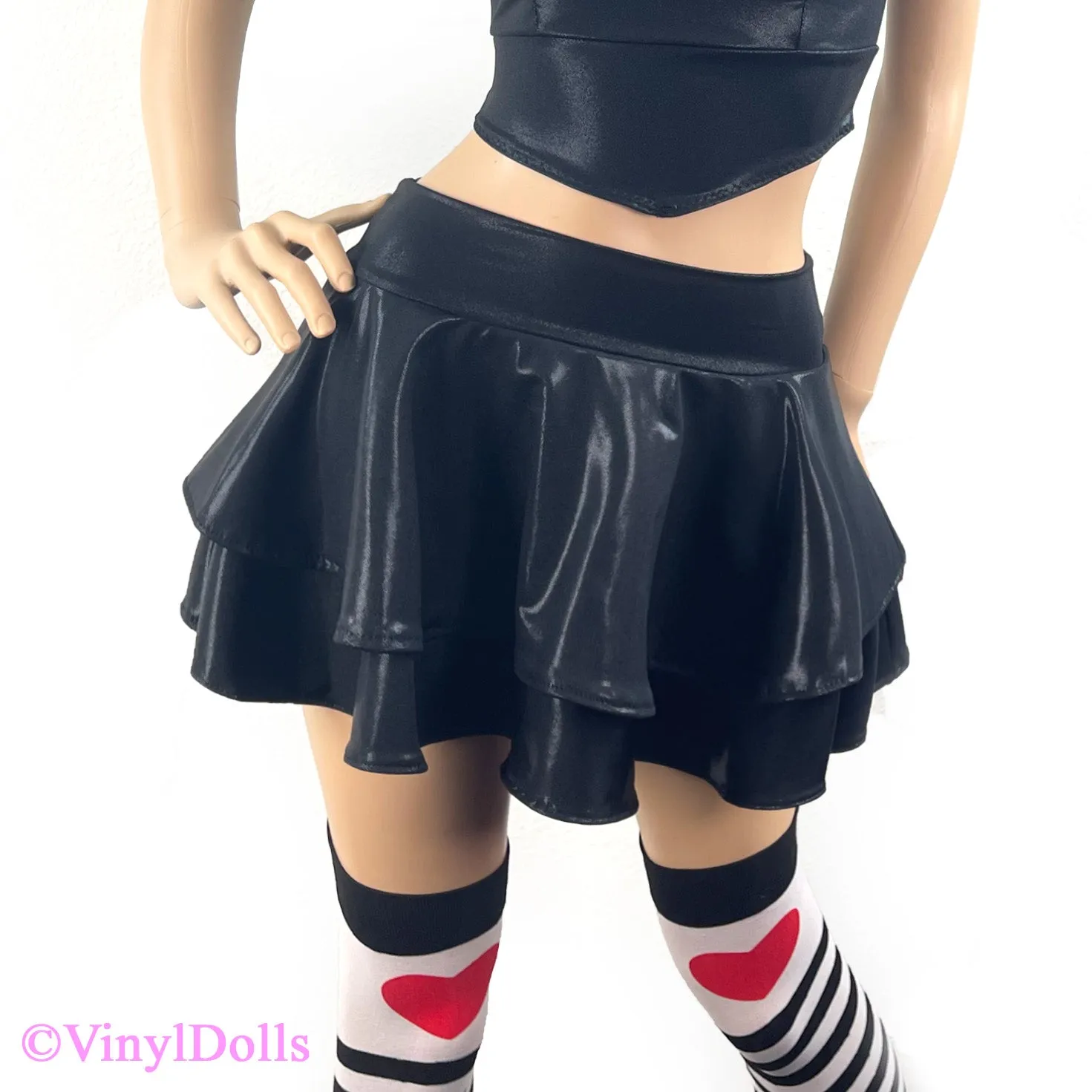 Shiny Black Skirt
