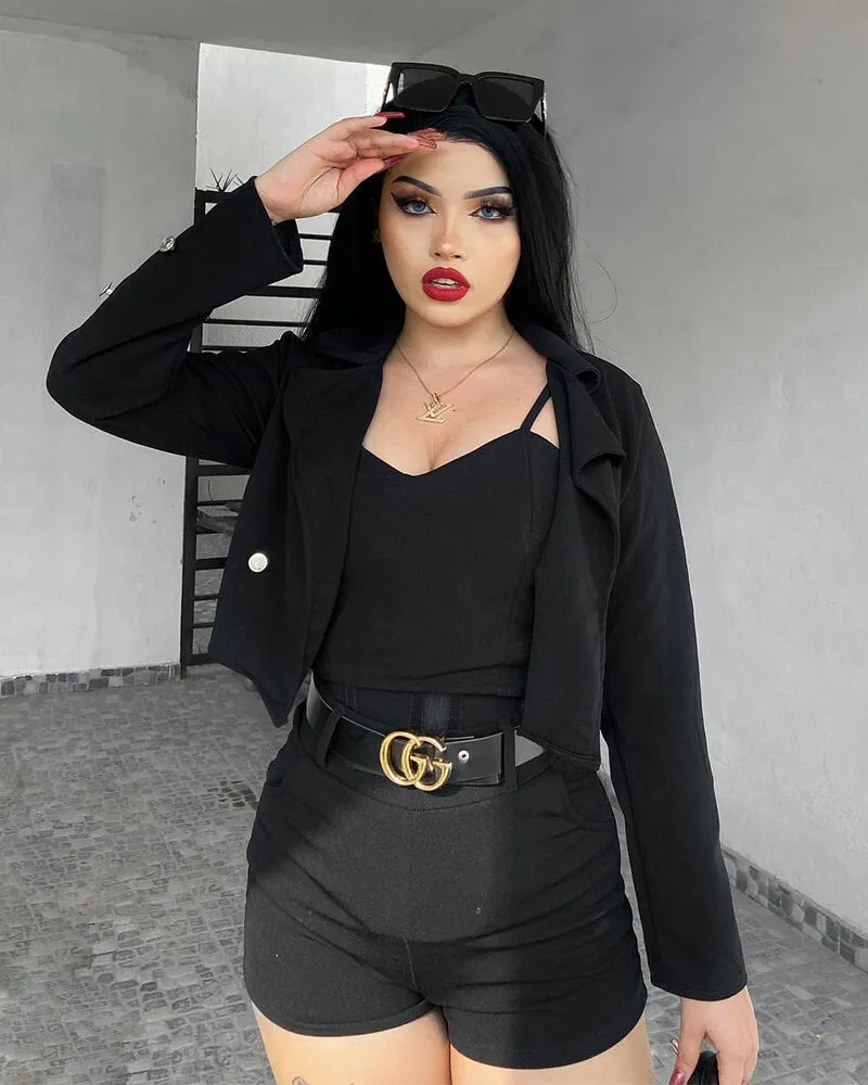 Straight Black Long Synthetic Lace Front Wig WT001