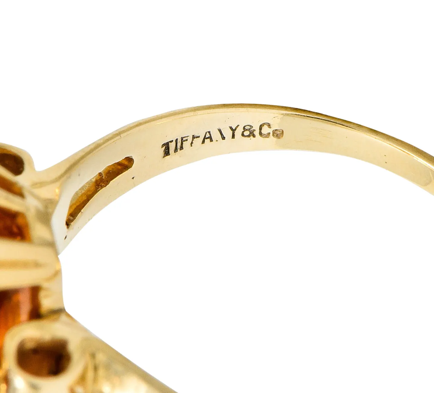 Tiffany & Co. Retro 7.25 CTW Citrine 18 Karat Gold Statement Ring