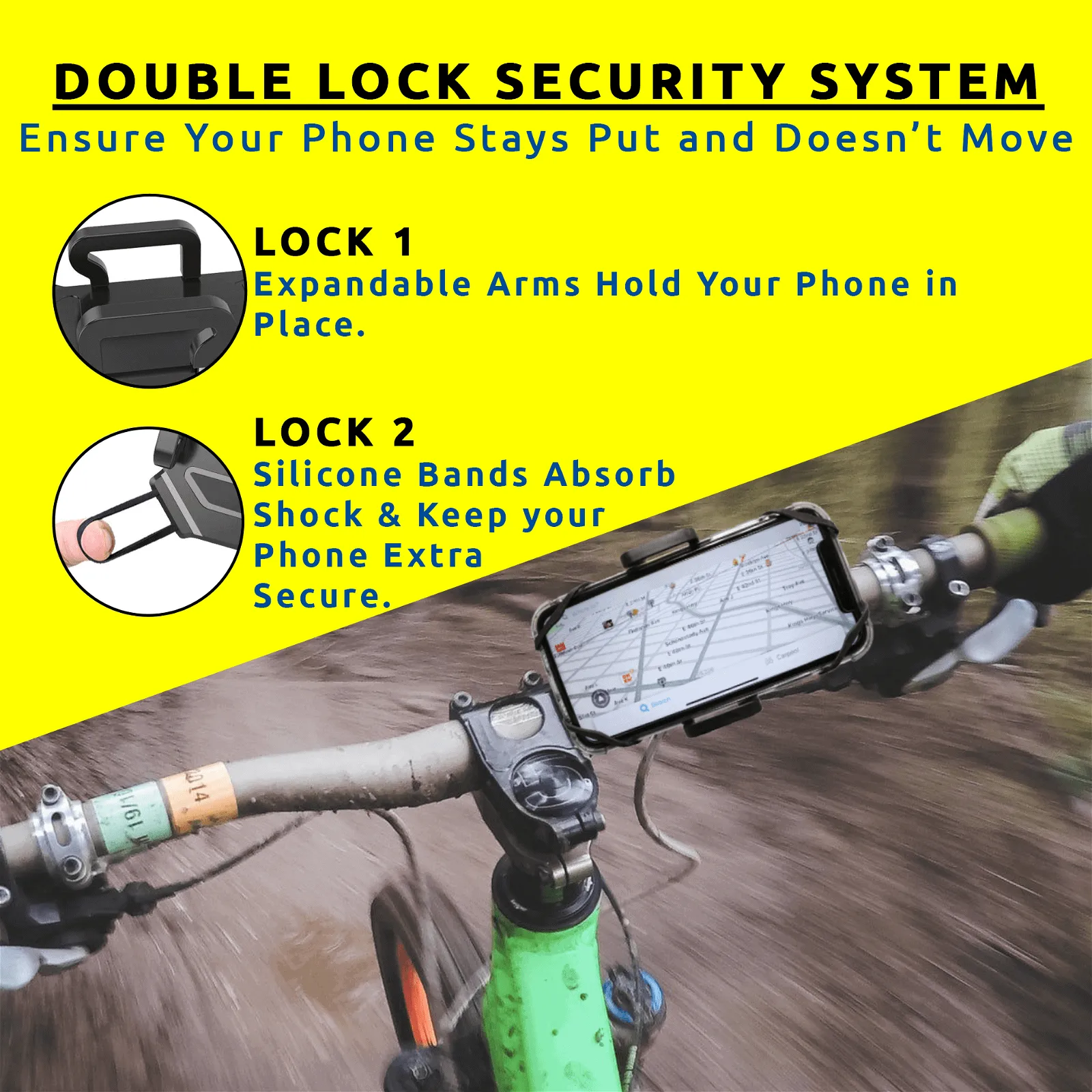 Xtreme Bike Phone Mount - Two-Step Secure-Hold System
